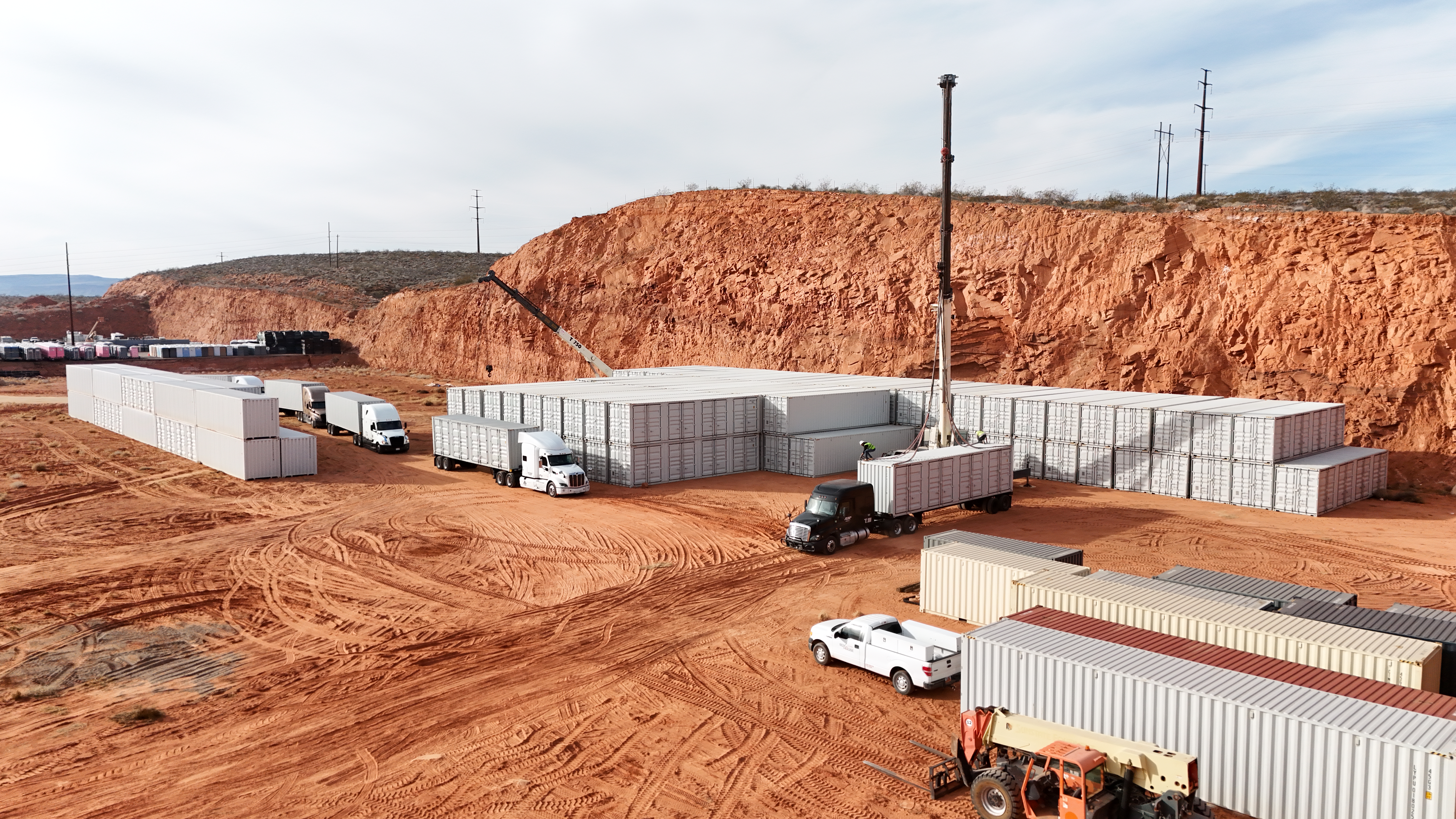 Drone view of the depot