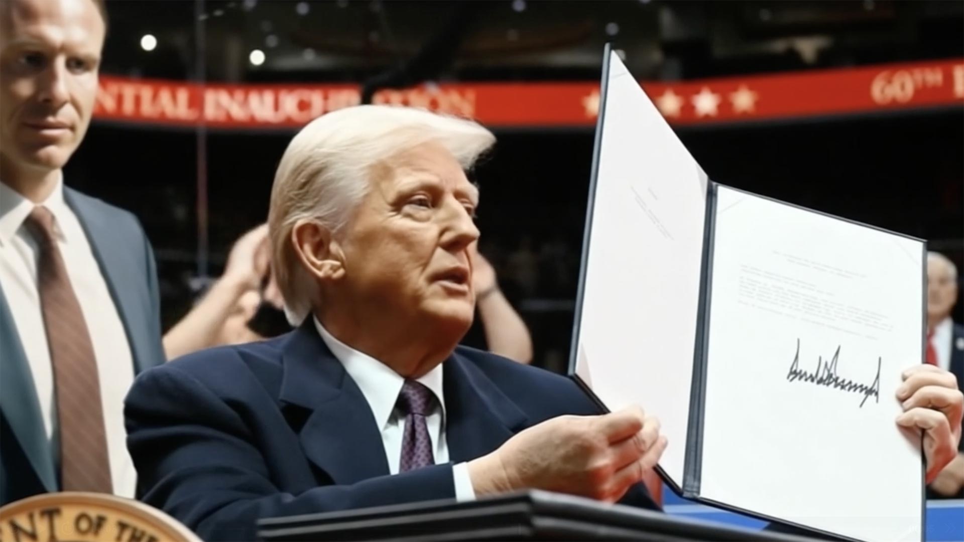 The President signs E.O. 14271